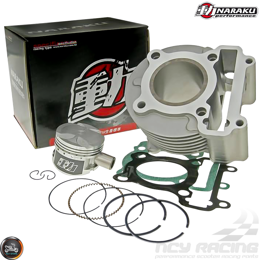 Naraku Cylinder 52mm 125cc Big Bore Kit W 4V Cast Piston BWS Zuma 125