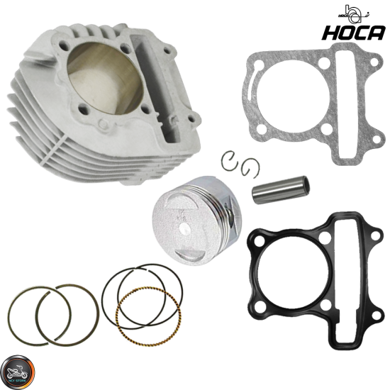 Hoca Cylinder 63mm 180cc Ceramic Nikasil Bore Kit w/Cast Piston Fit 54mm (GY6)