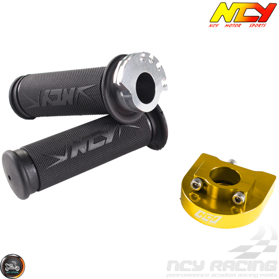NCY Throttle Grip 7/8in Bearing Style Set (GY6, Ruckus, Universal)