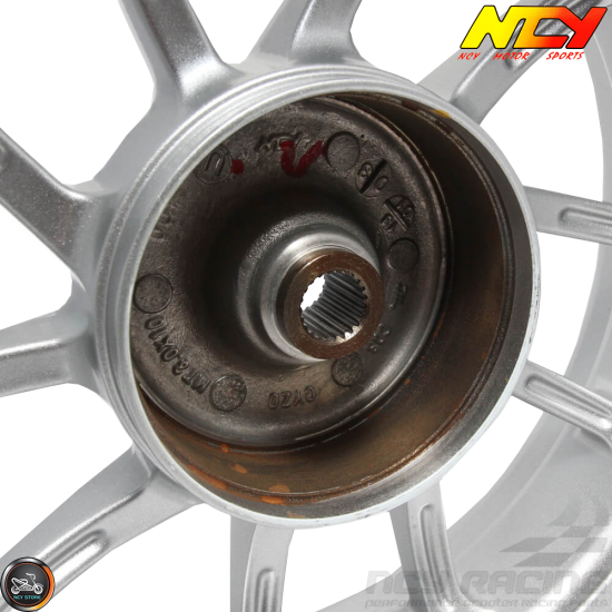 NCY Rim Set 10in Silver 10-Spokes (Honda Ruckus)