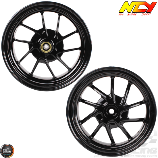 NCY Rim Set 10in Black 10-Spokes (Honda Ruckus)