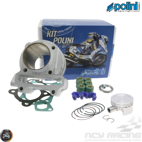 Polini Cylinder 50mm 81cc Nikasil Bore Kit w/Cast Piston Plus Weights (139QMB)