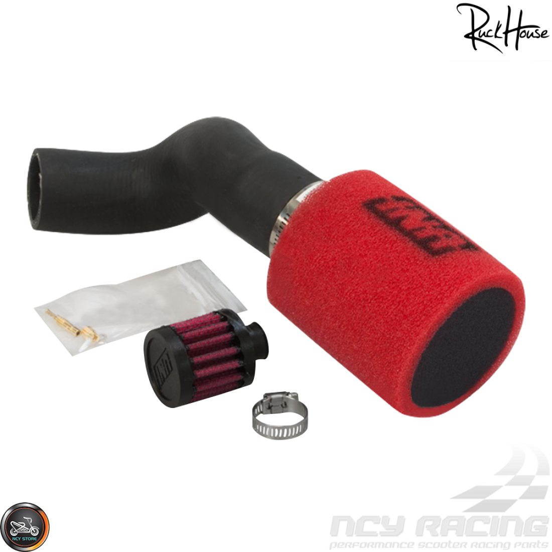 RH Air Intake Tube w/Uni Filter Kit (Metro, Ruckus)