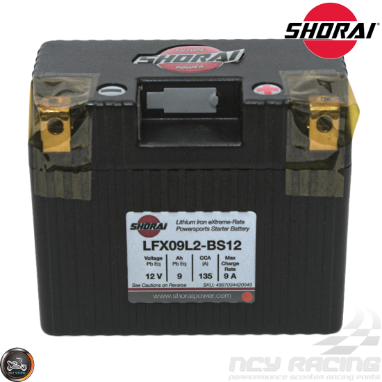Shorai Lithium Battery 12V 9Ah (LFX09L2-BS12)