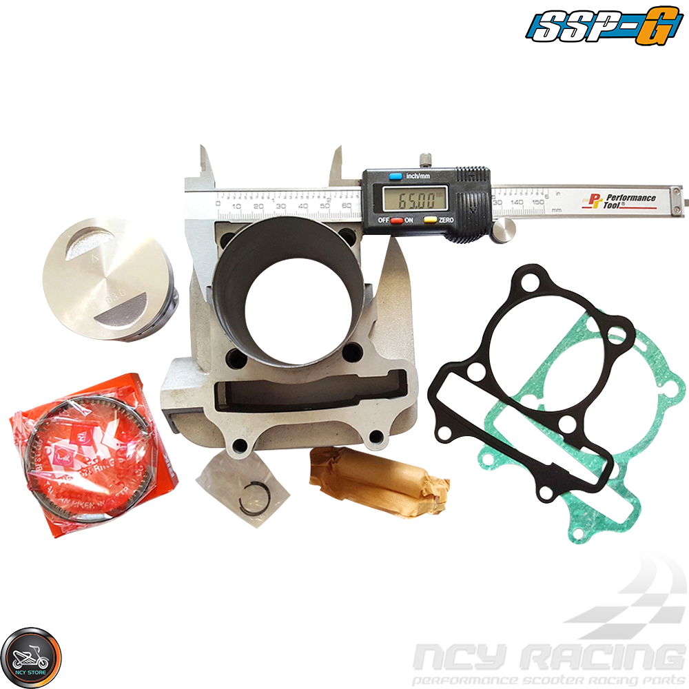 SSP-G Cylinder 63mm 180cc Big Bore Kit W/Cast Piston Fit 57mm (GY6)