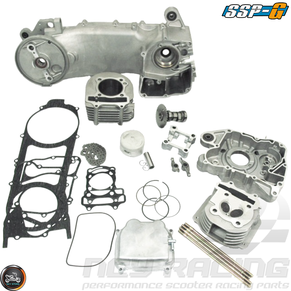 SSP-G Crankcase 63mm 180cc 2V Big Bore Power Kit (GY6 Longcase)