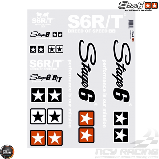 Stage6 MKII Sticker White Set (A2 Size Sheet)