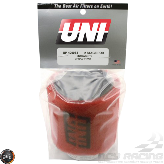UNI Air Filter Pod 50mm Straight (UP-4200ST)